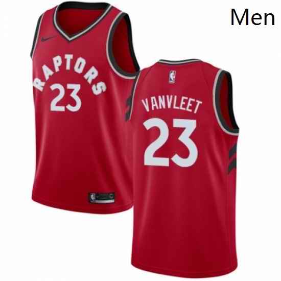 Mens Nike Toronto Raptors 23 Fred VanVleet Swingman Red NBA Jersey Icon Edition